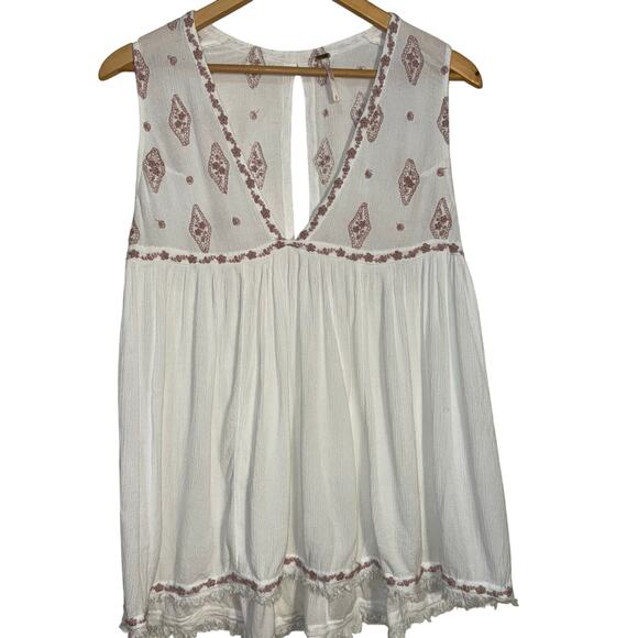 Free People Sleeveless Diamond Embroidered Top, Women's Size S - Picture 4 of 9